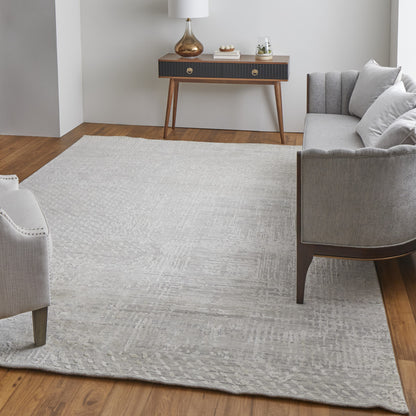 4 x 6 Ivory & Gray Hand Woven Rug