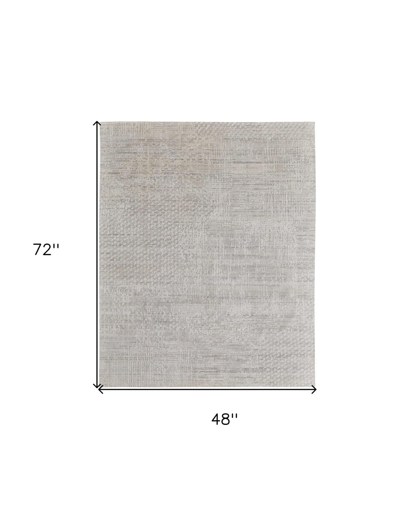 4 x 6 Ivory & Gray Hand Woven Rug