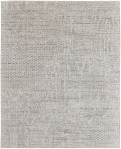 9 x 12 Ivory & Gray Hand Woven Rug