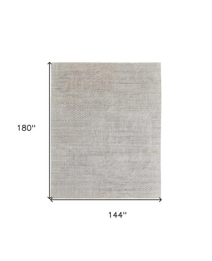 12 x 15 Ivory & Gray Hand Woven Rug