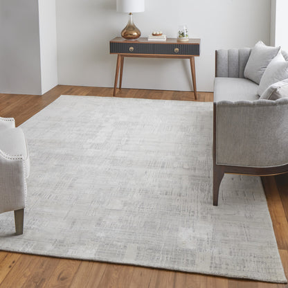 4 x 6 Ivory & Gray Hand Woven Rug