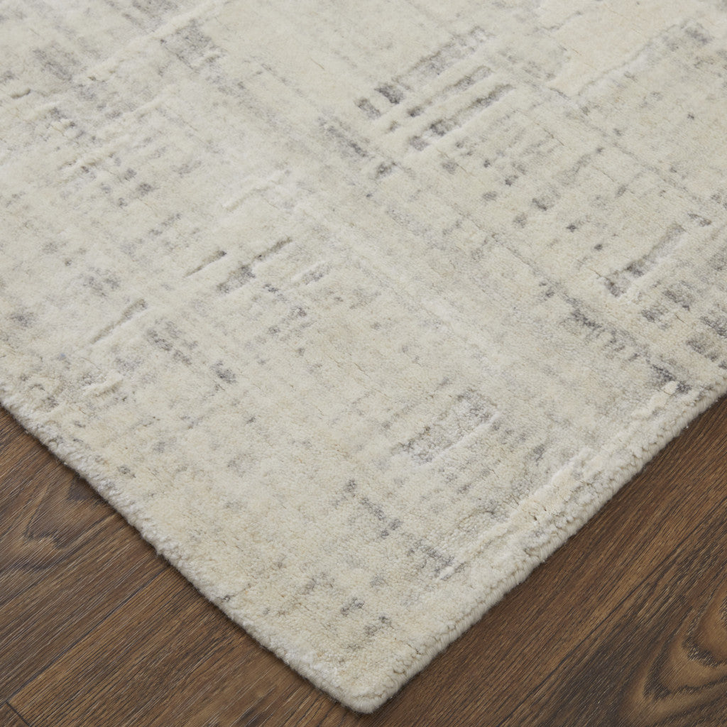 4 x 6 Ivory & Gray Hand Woven Rug