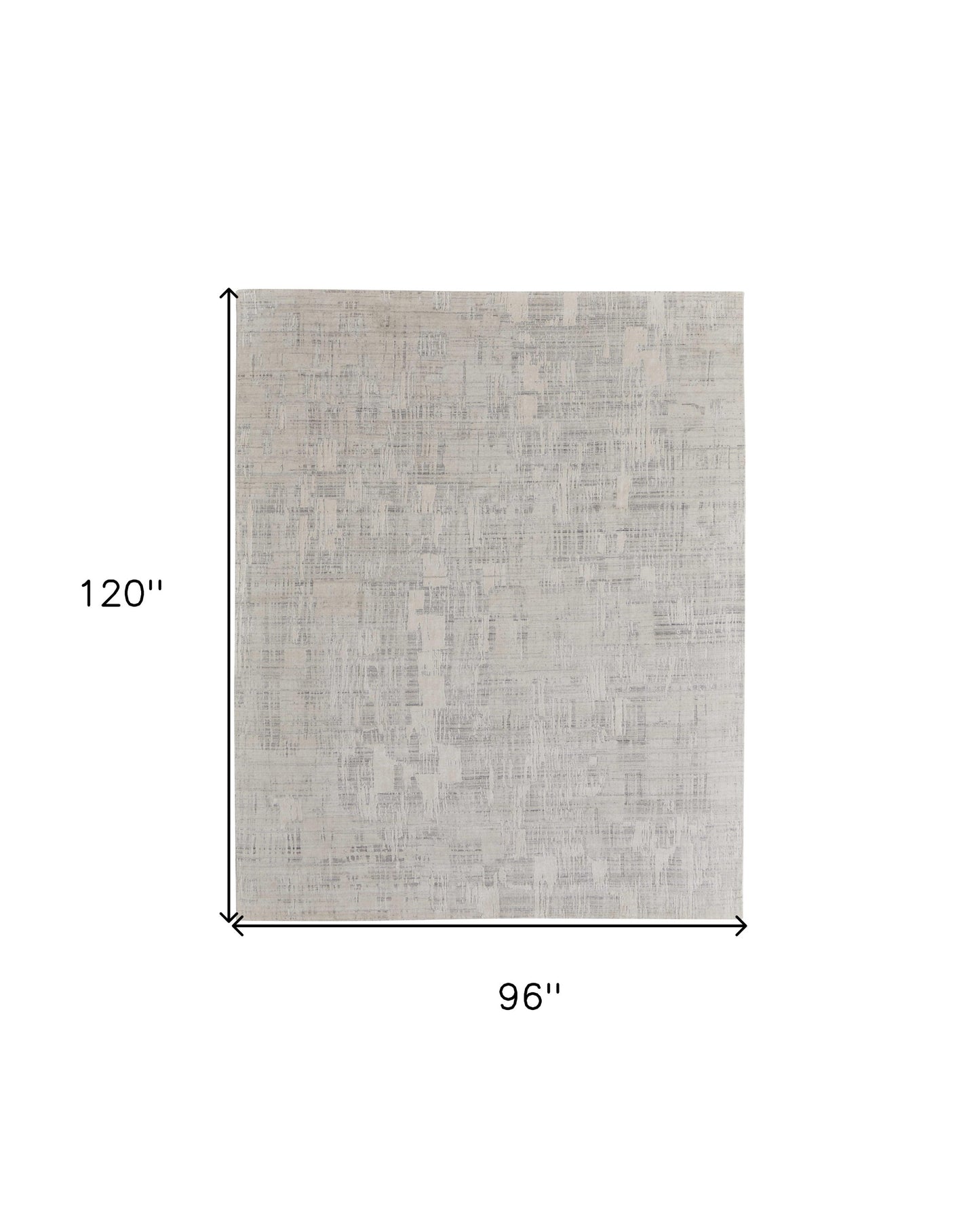 8 x 10 Ivory & Gray Hand Woven Rug