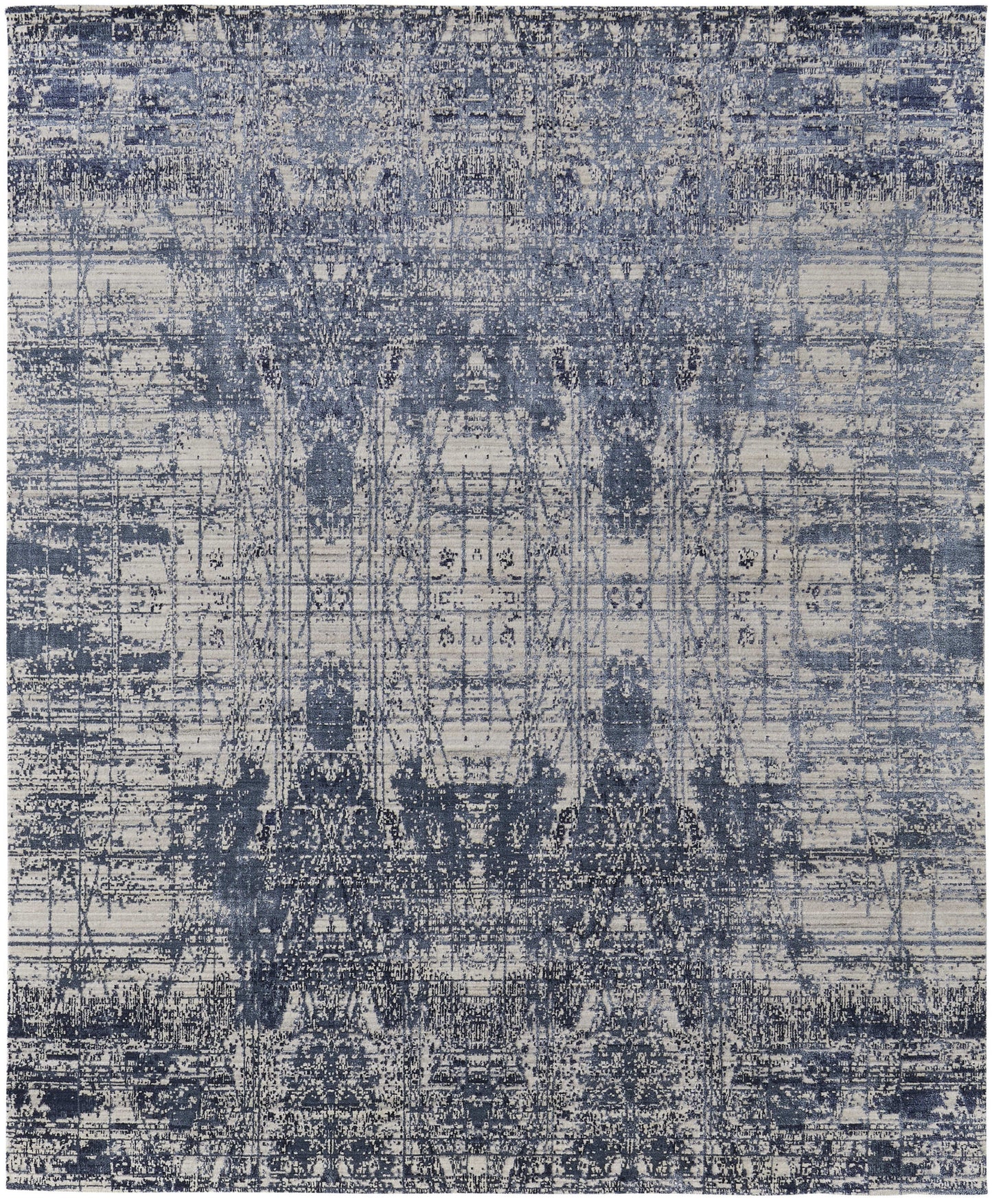 4 x 6 Blue & Ivory Hand Woven Rug