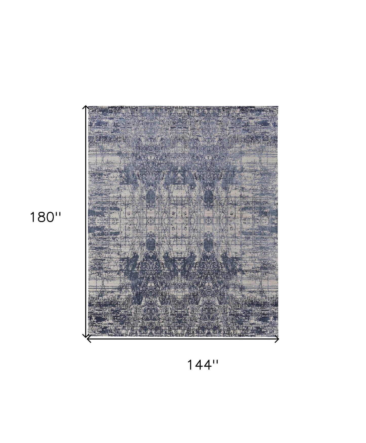 12 x 15 Blue & Ivory Hand Woven Rug