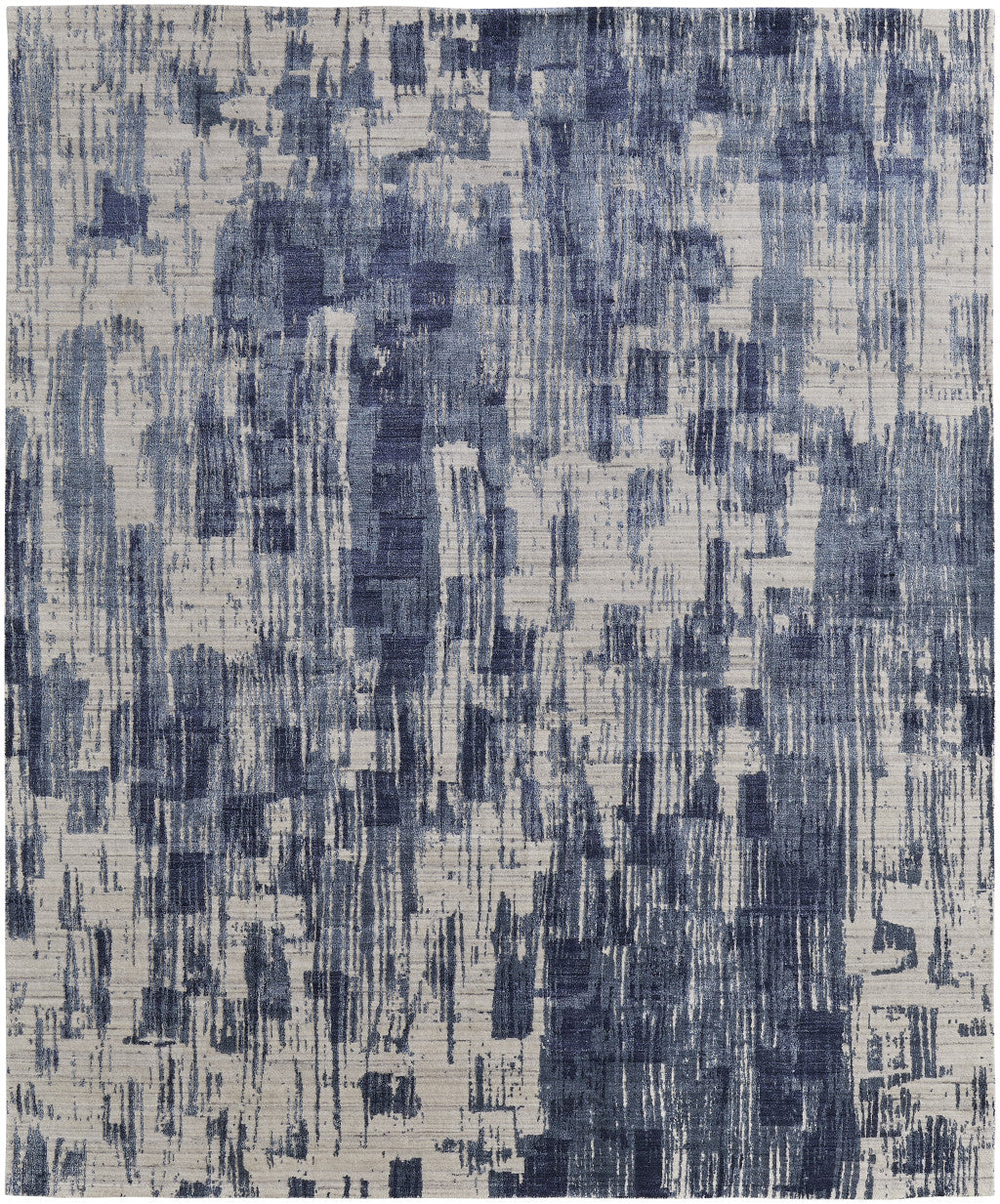 4 x 6 Blue & Ivory Hand Woven Rug