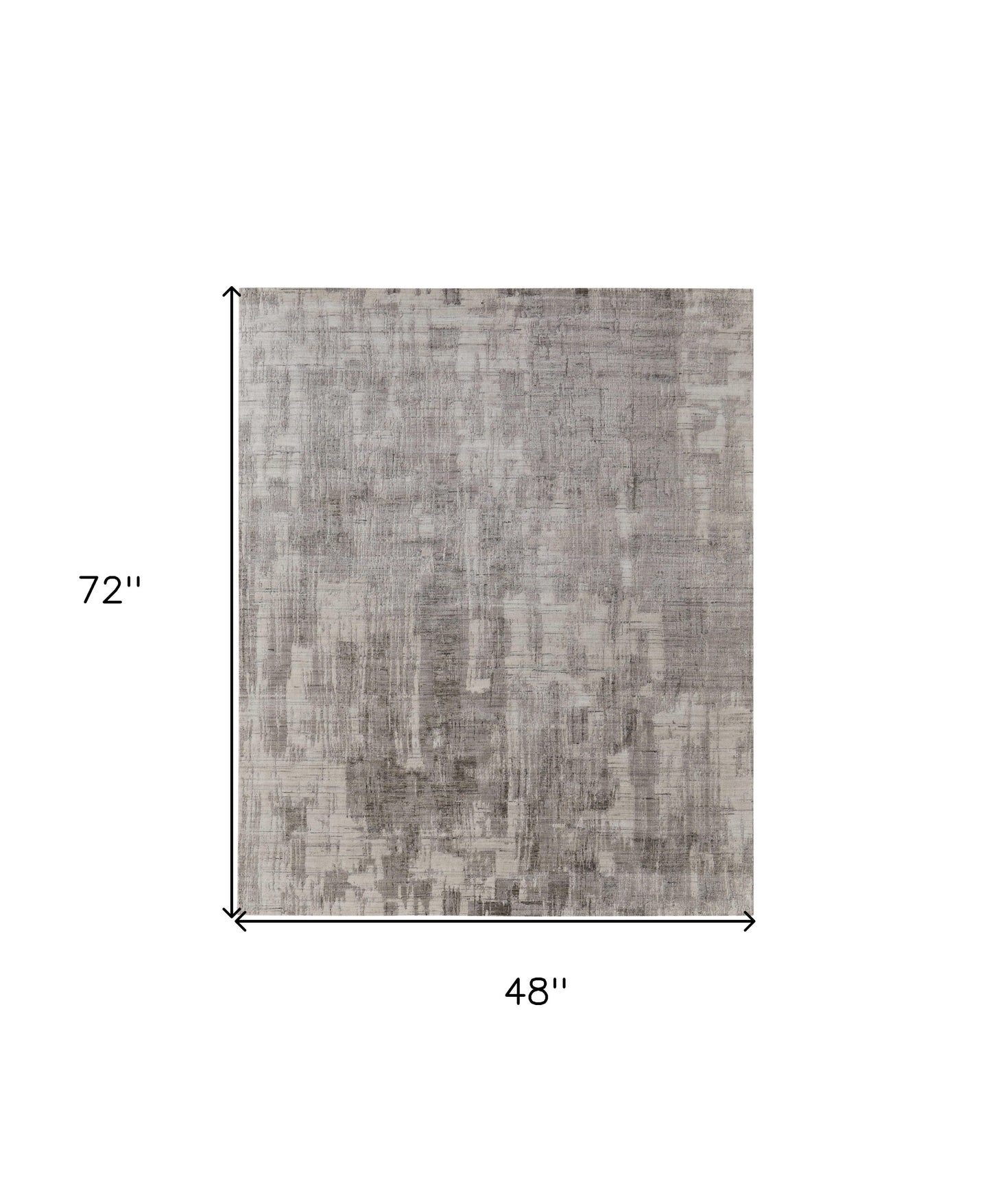 4 x 6 Gray & Ivory Hand Woven Rug
