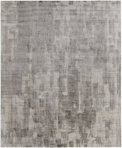 8 x 10 Gray & Ivory Hand Woven Rug