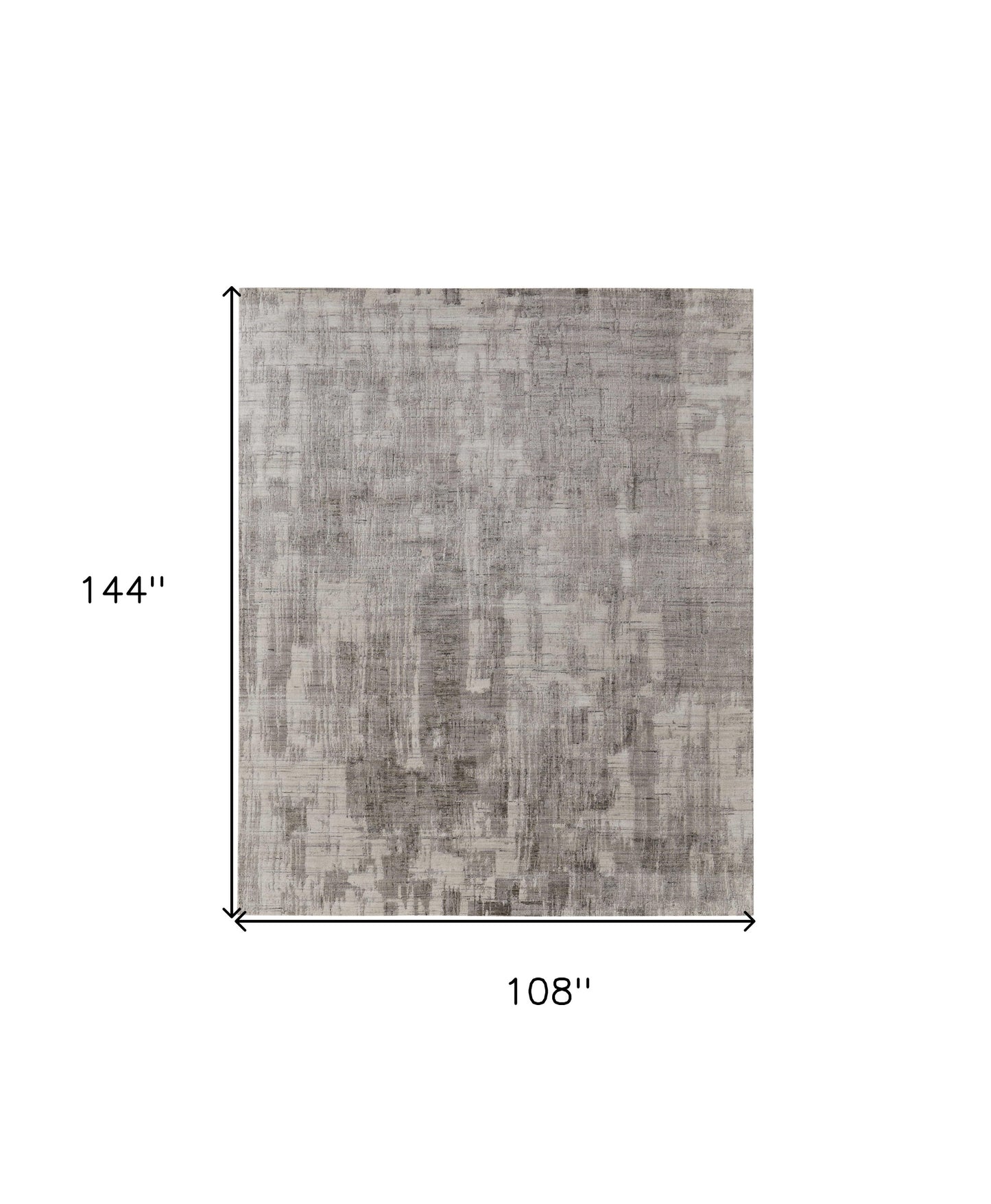 9 x 12 Gray & Ivory Hand Woven Rug