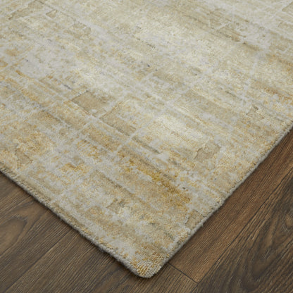4 x 6 Yellow & Ivory Hand Woven Rug