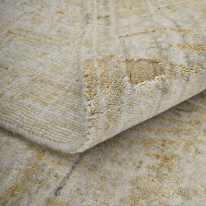 8 x 10 Yellow & Ivory Hand Woven Rug