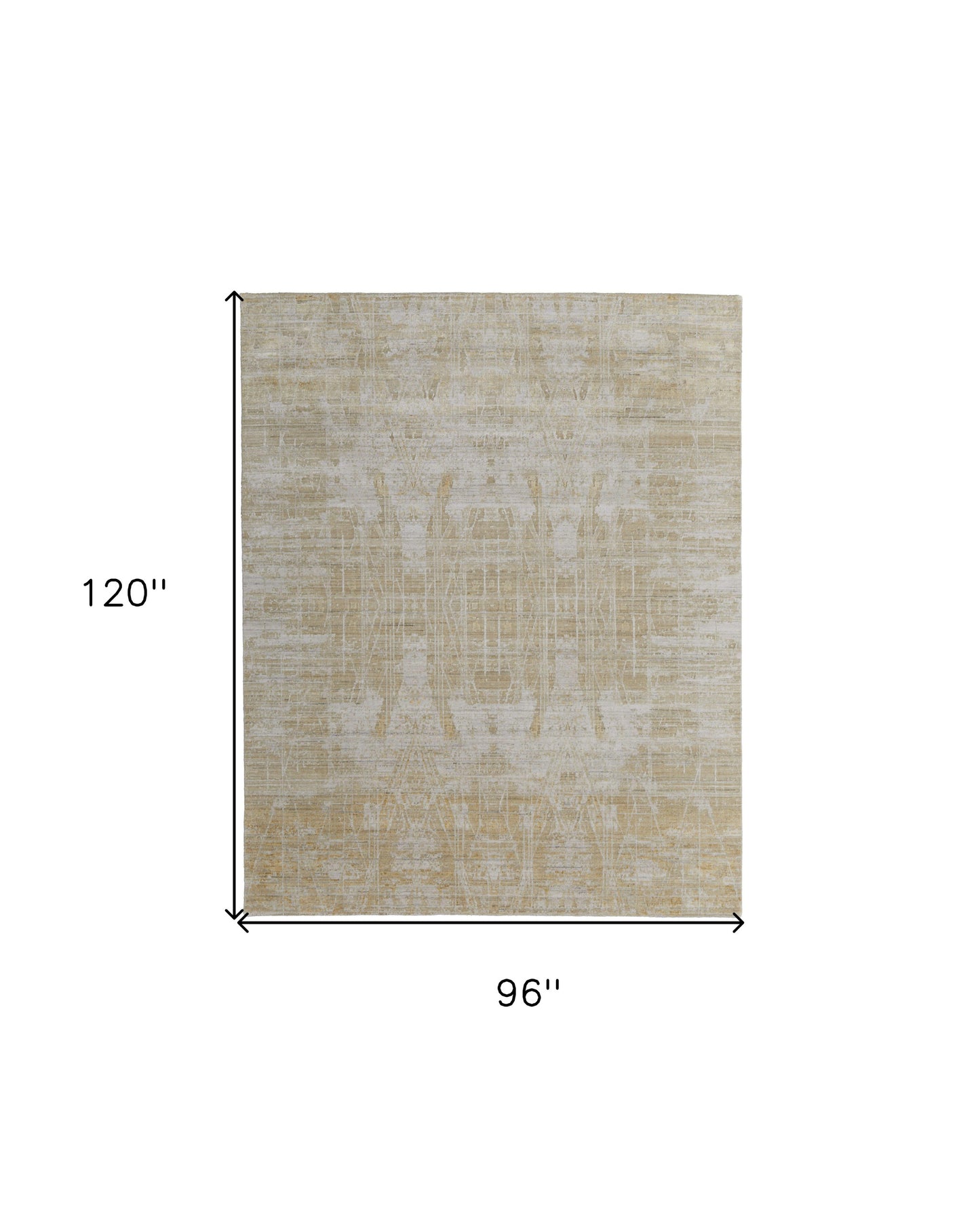 8 x 10 Yellow & Ivory Hand Woven Rug