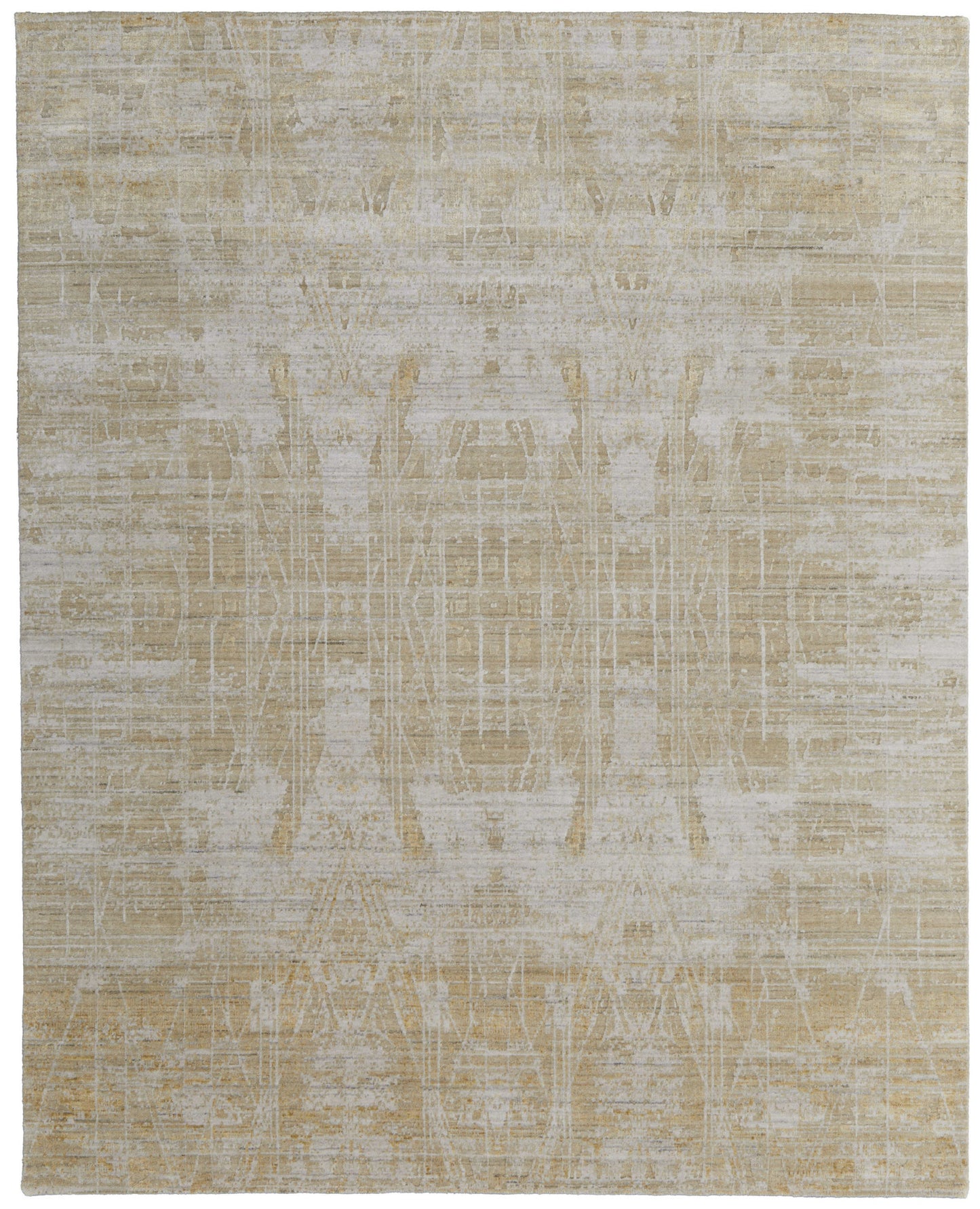 8 x 10 Yellow & Ivory Hand Woven Rug