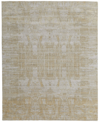 8 x 10 Yellow & Ivory Hand Woven Rug