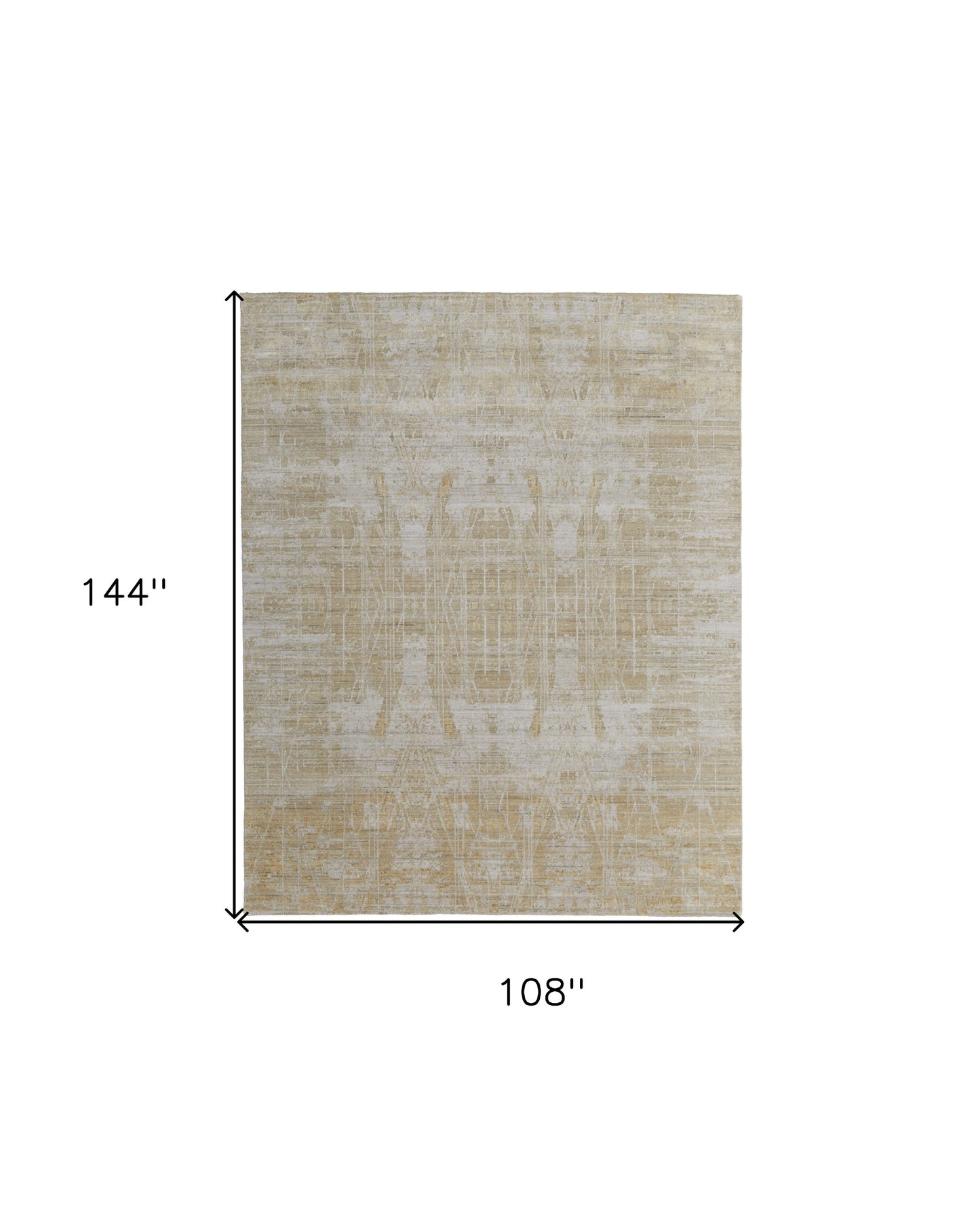 9 x 12 Yellow & Ivory Hand Woven Rug