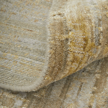 4 x 6 Yellow & Ivory Hand Woven Rug