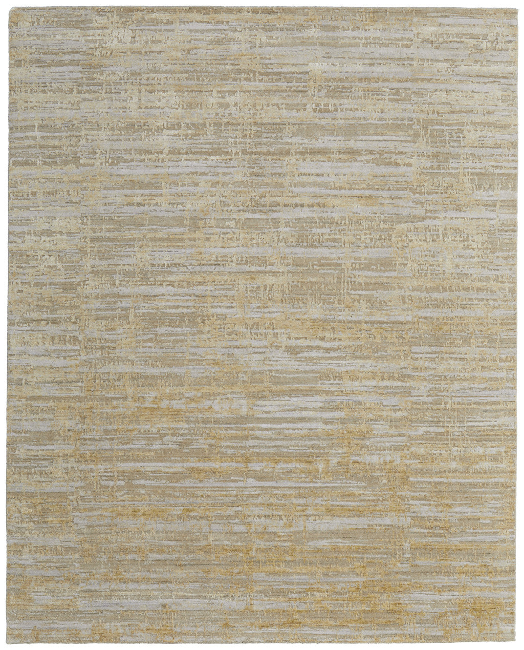 8 x 10 Yellow & Ivory Hand Woven Rug