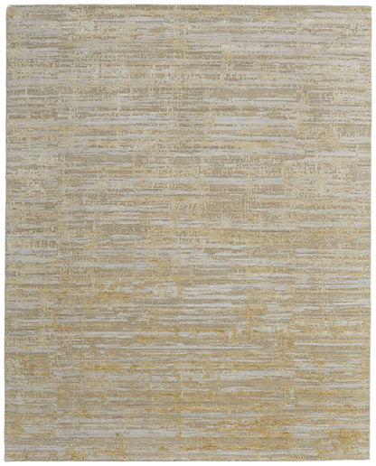8 x 10 Yellow & Ivory Hand Woven Rug