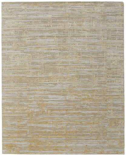 8 x 10 Yellow & Ivory Hand Woven Rug