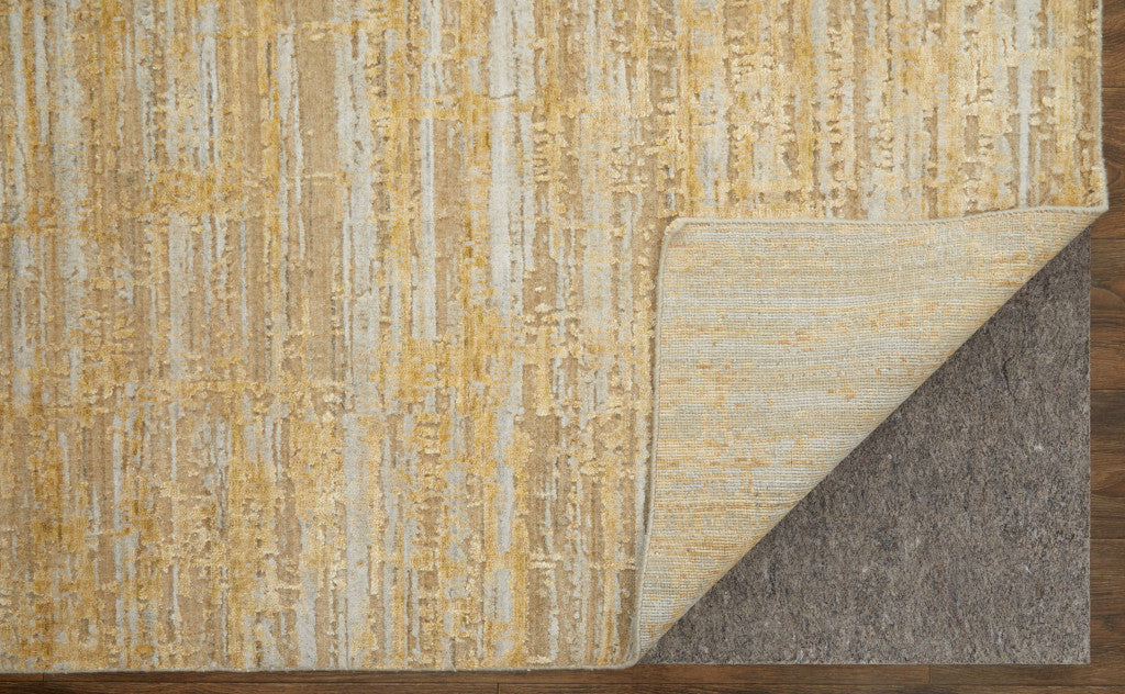 9 x 12 Yellow & Ivory Hand Woven Rug