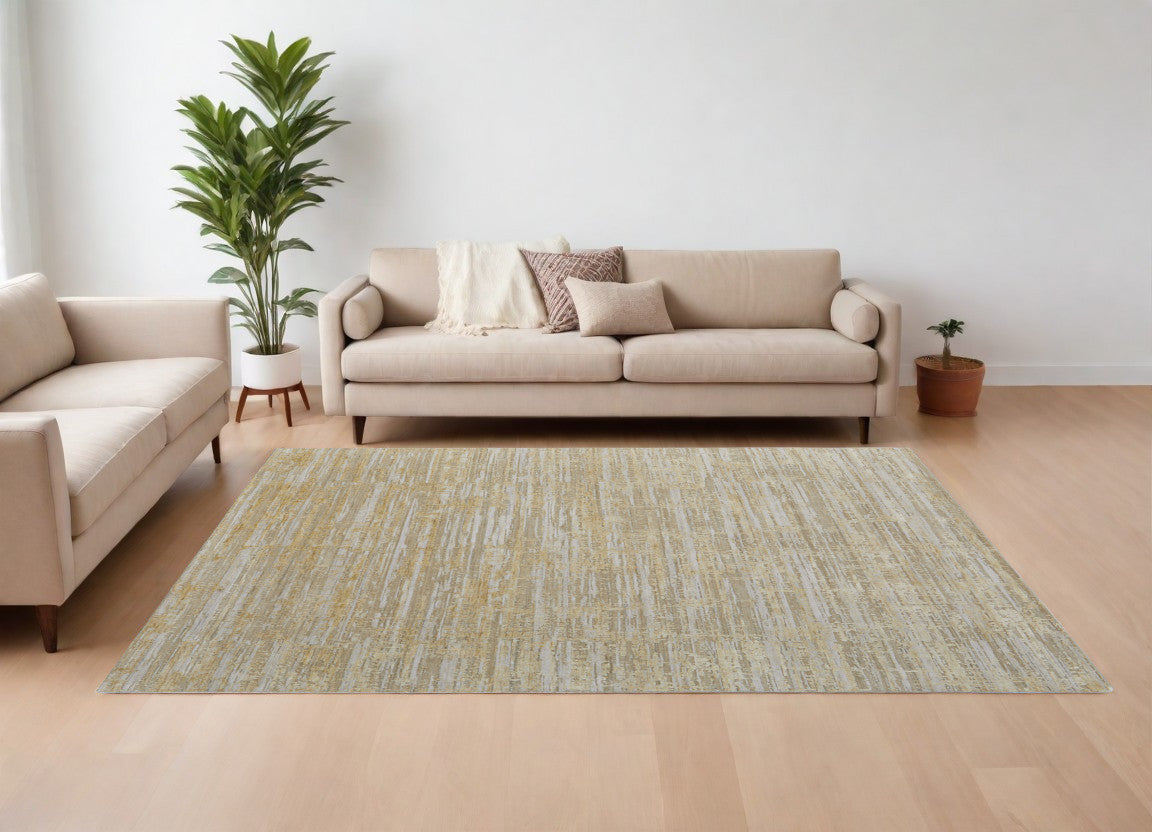 12 x 15 Yellow & Ivory Hand Woven Rug
