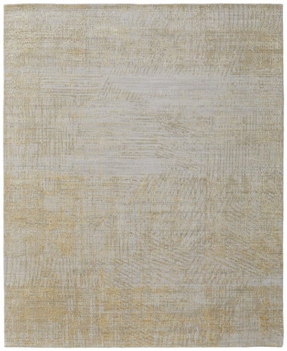 4 x 6 Yellow & Ivory Hand Woven Rug