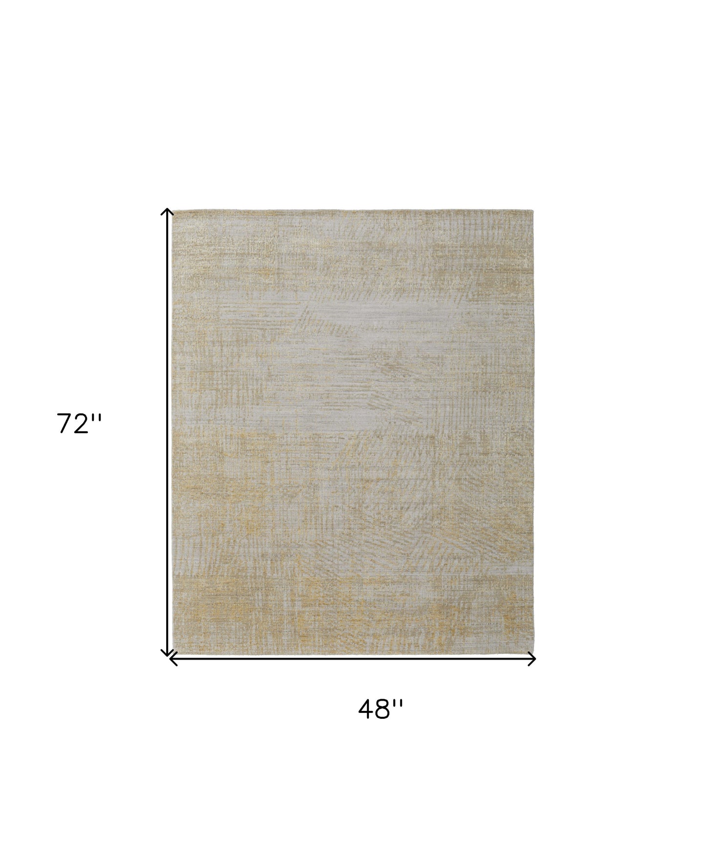 4 x 6 Yellow & Ivory Hand Woven Rug