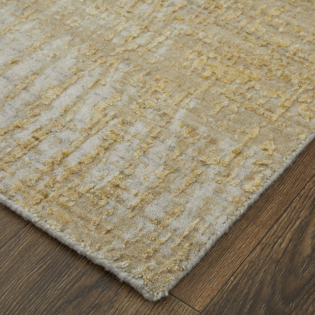 8 x 10 Yellow & Ivory Hand Woven Rug