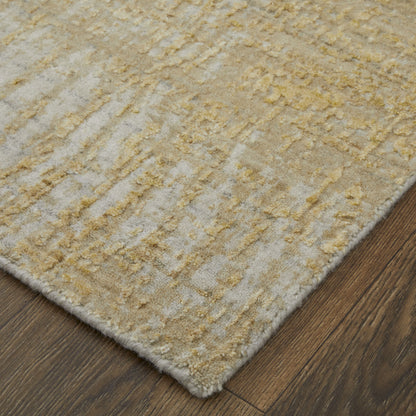 8 x 10 Yellow & Ivory Hand Woven Rug