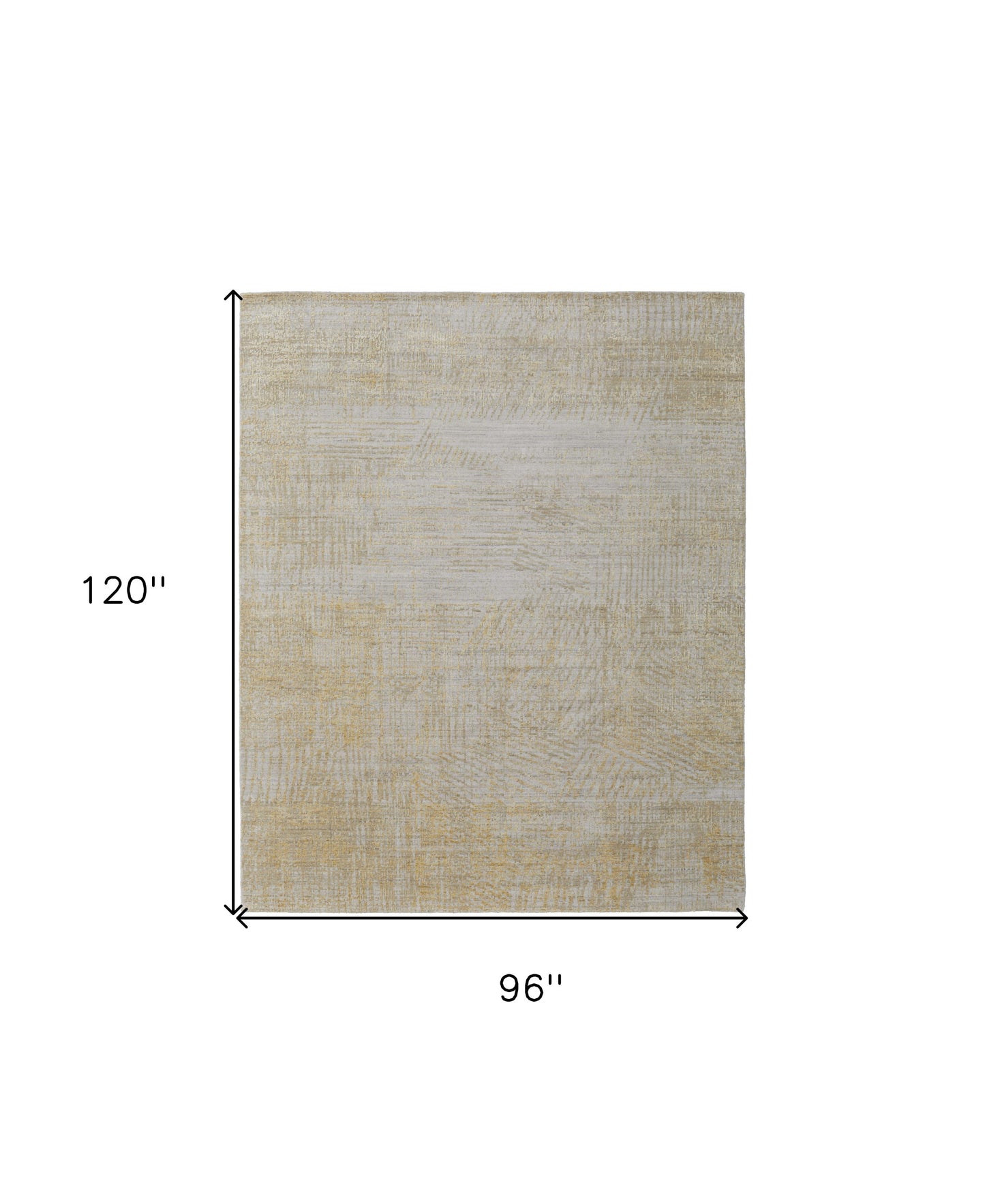 8 x 10 Yellow & Ivory Hand Woven Rug