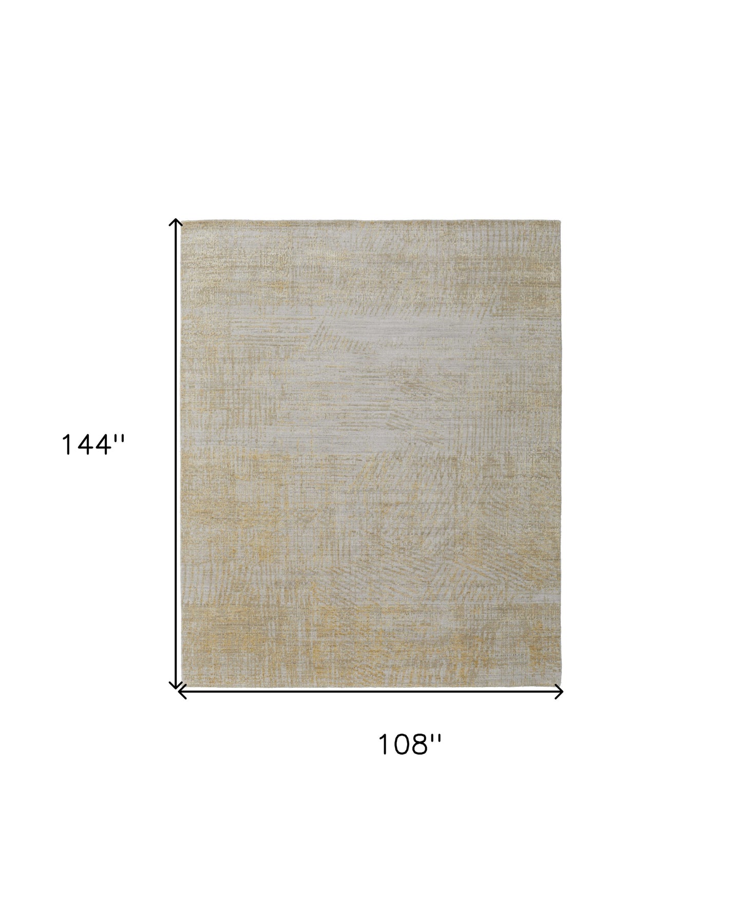 9 x 12 Yellow & Ivory Hand Woven Rug