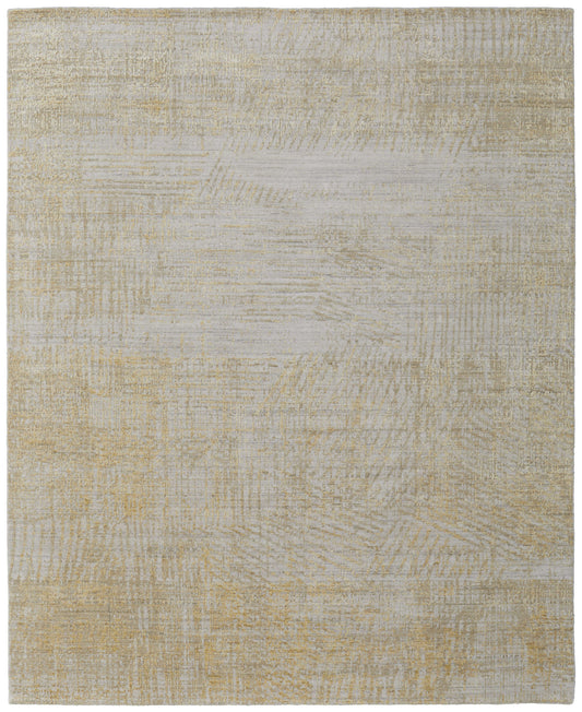 9 x 12 Yellow & Ivory Hand Woven Rug