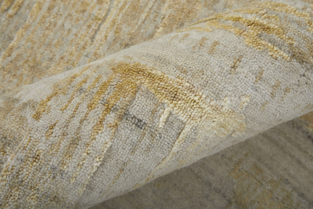 4 x 6 Yellow & Ivory Hand Woven Rug