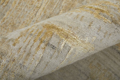 4 x 6 Yellow & Ivory Hand Woven Rug