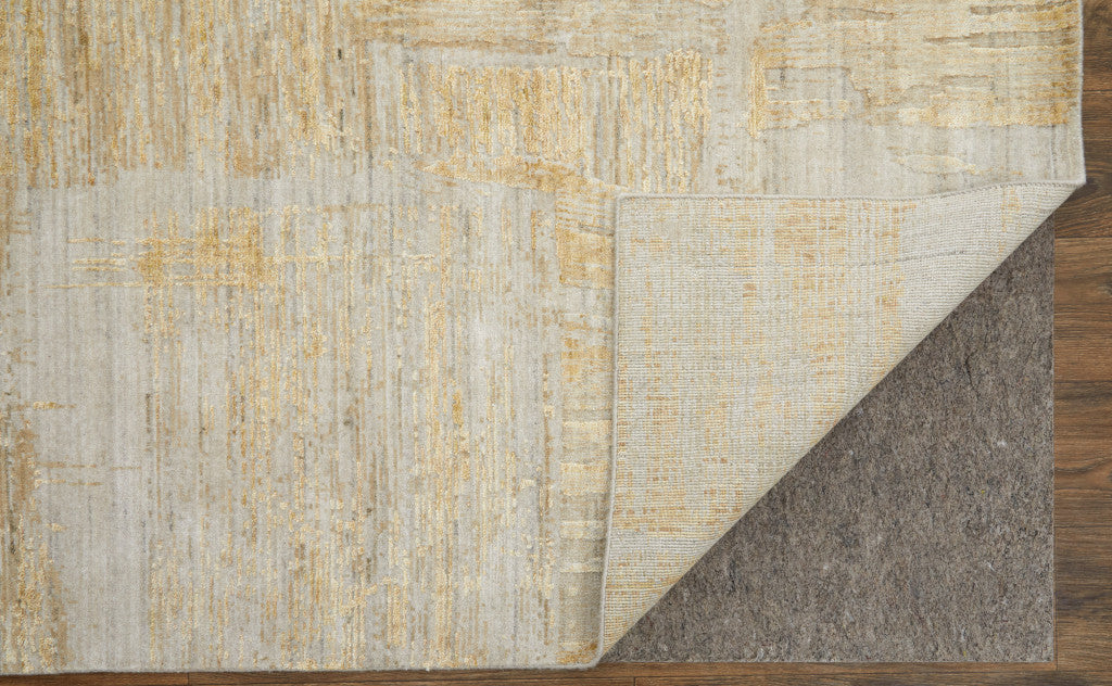 4 x 6 Yellow & Ivory Hand Woven Rug