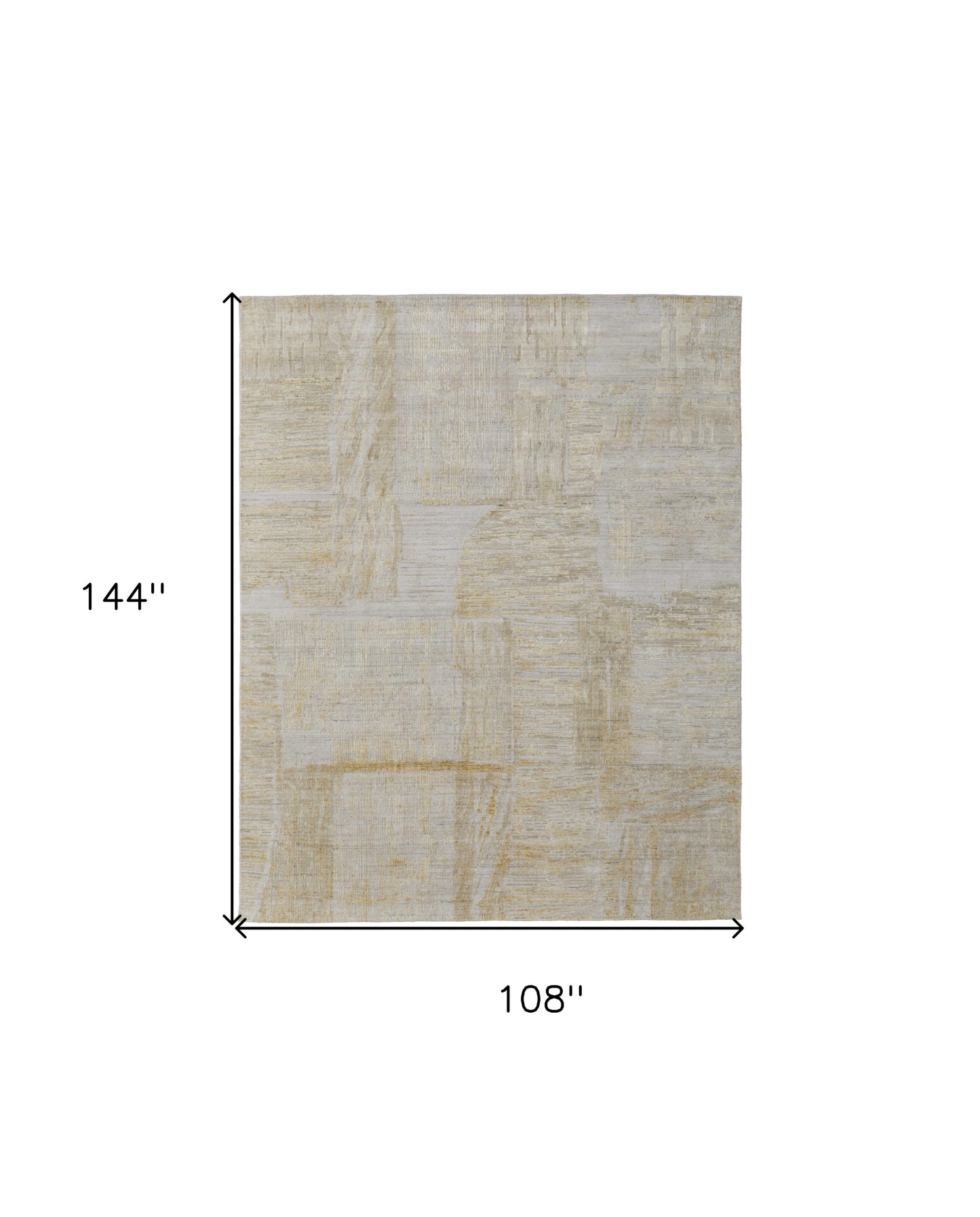 9 x 12 Yellow & Ivory Hand Woven Rug