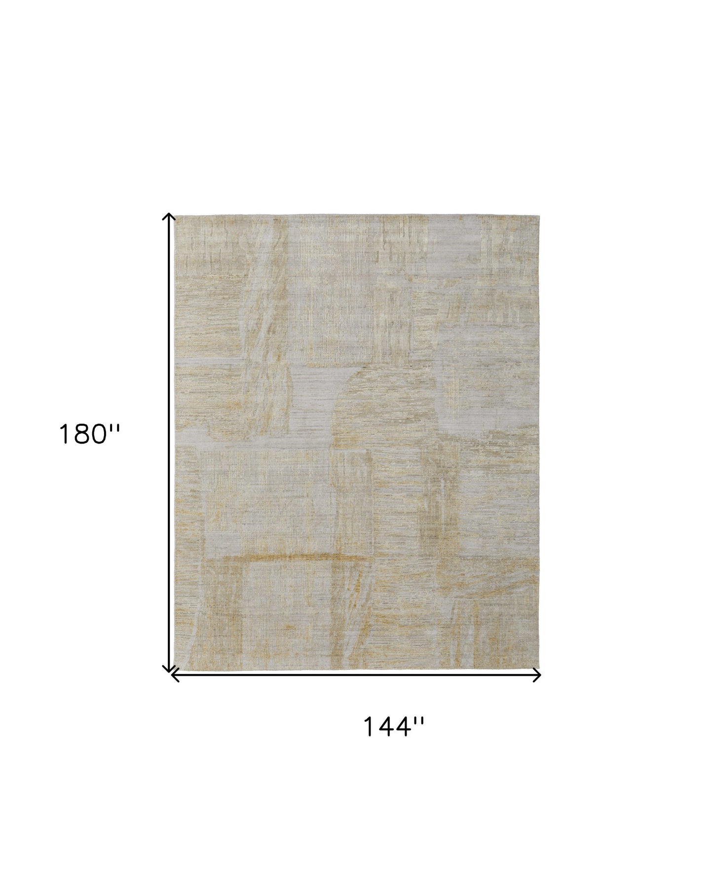 12 x 15 Yellow & Ivory Hand Woven Rug