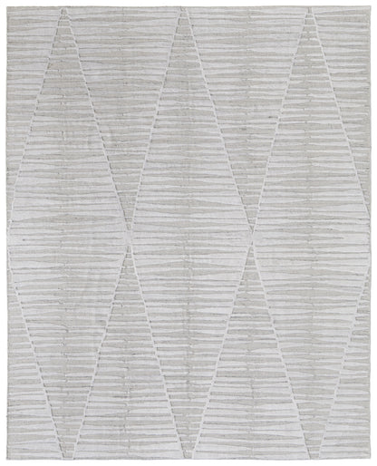 4 x 6 Ivory Geometric Hand Woven Rug