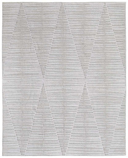 9 x 12 Ivory Geometric Hand Woven Rug