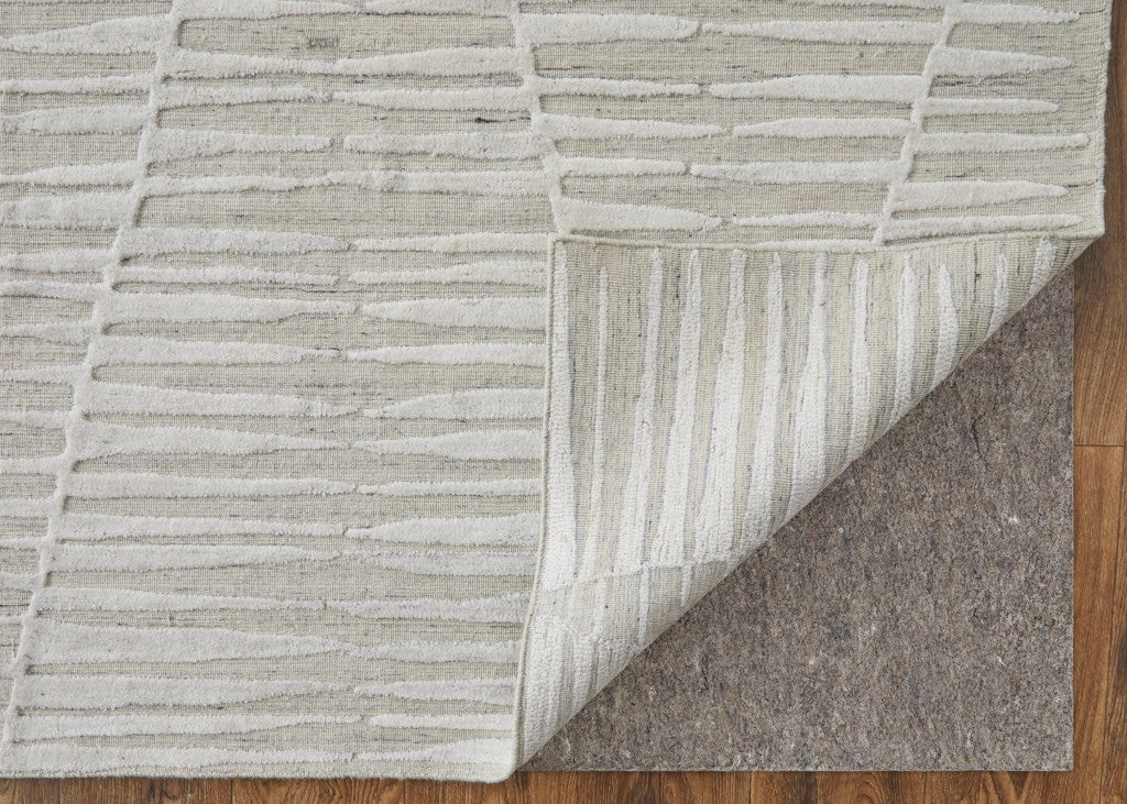 9 x 12 Ivory Geometric Hand Woven Rug