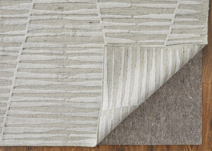 9 x 12 Ivory Geometric Hand Woven Rug