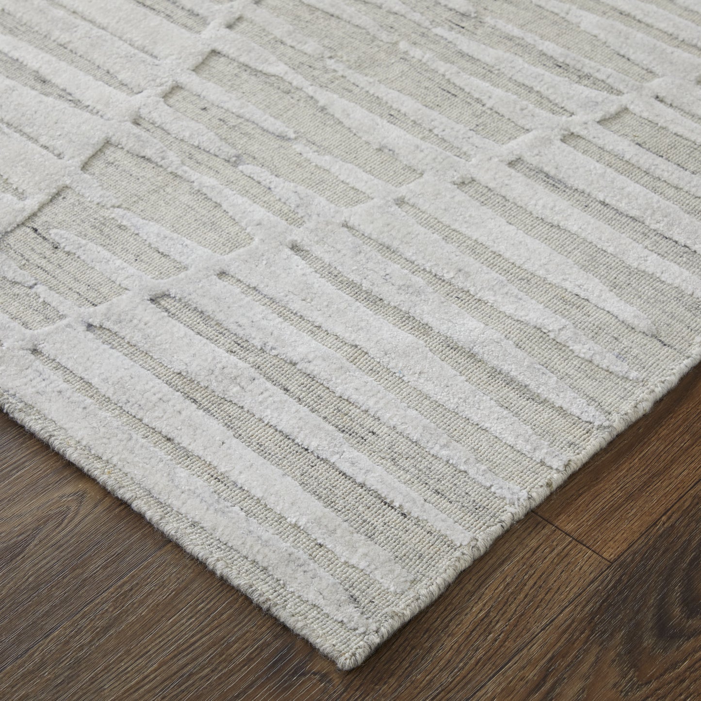 12 x 15 Ivory Geometric Hand Woven Rug