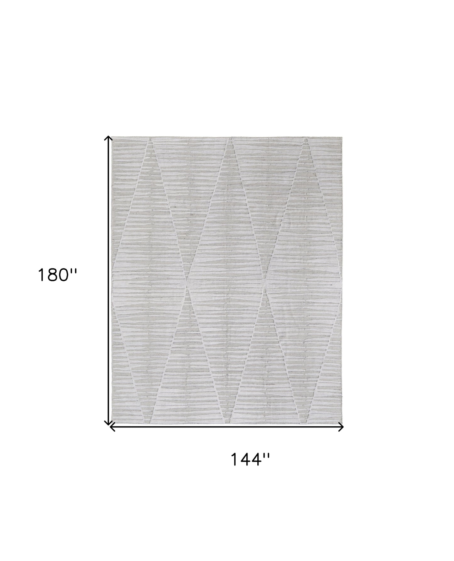 12 x 15 Ivory Geometric Hand Woven Rug