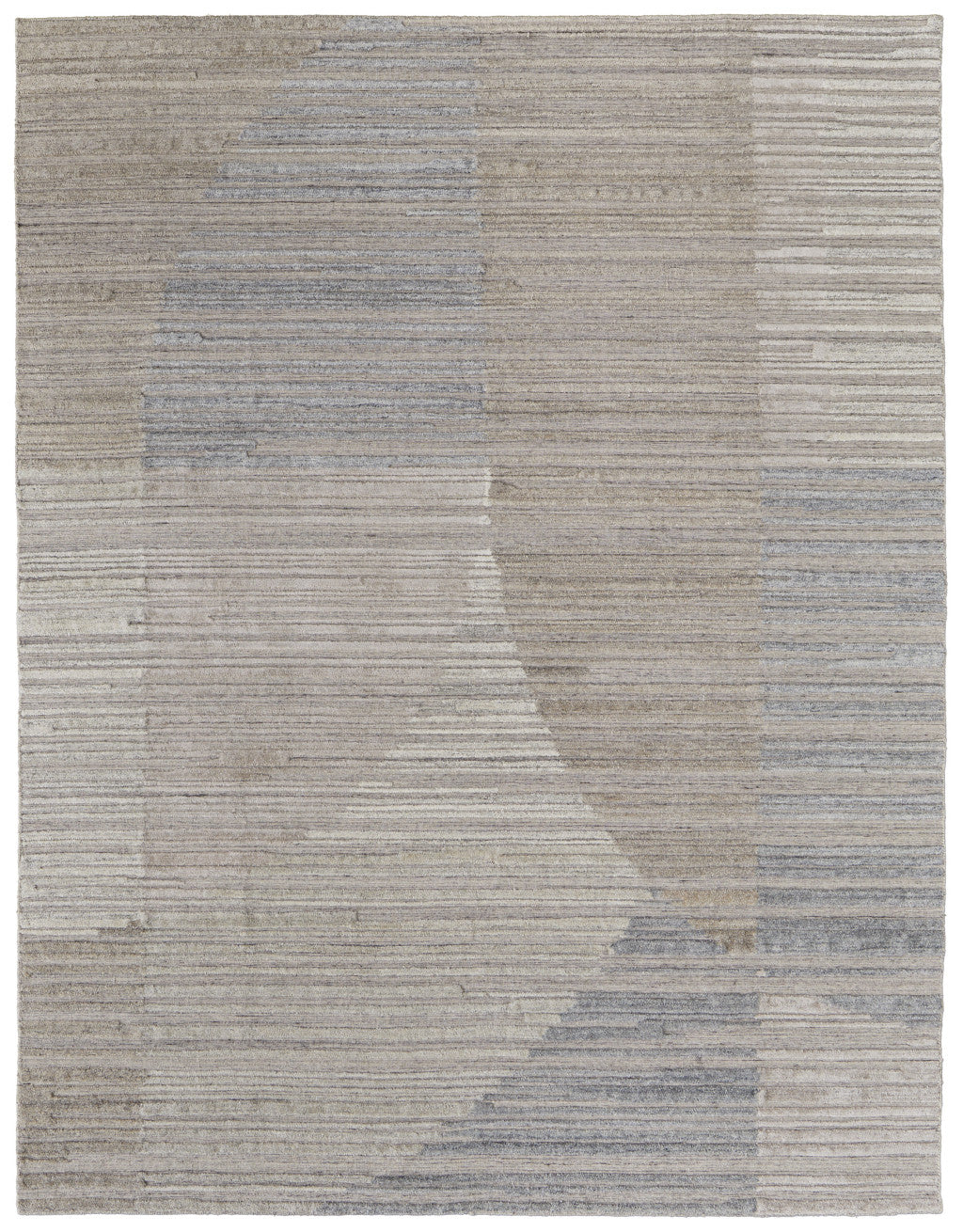 4 x 6 Tan & Blue Hand Woven Rug