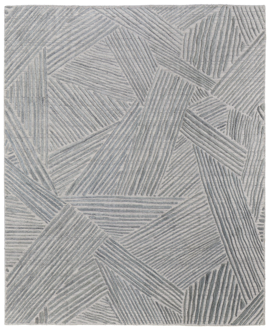 8 x 10 Green & Ivory Hand Woven Rug
