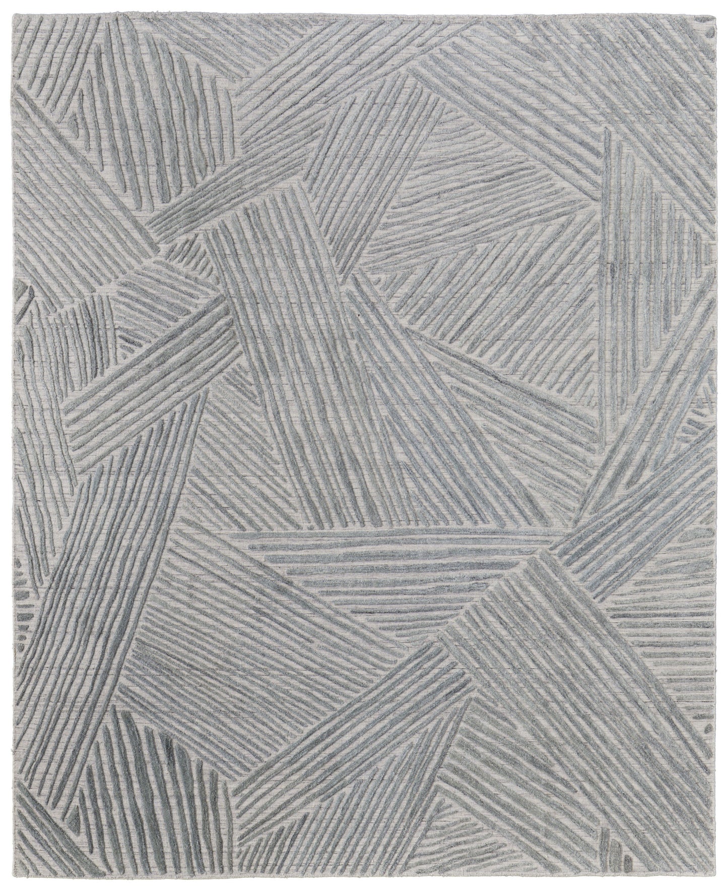 8 x 10 Green & Ivory Hand Woven Rug
