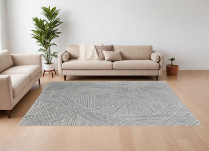 9 x 12 Green & Ivory Hand Woven Rug