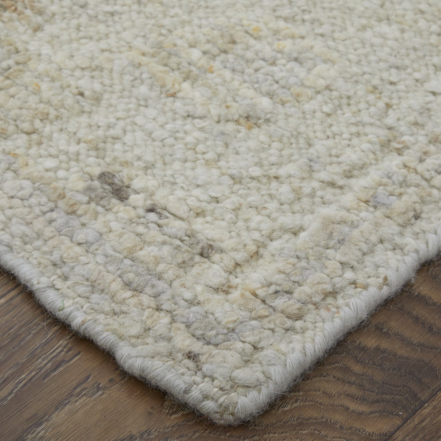 12 x 15 Tan & Gray Wool Floral Hand Knotted Rug