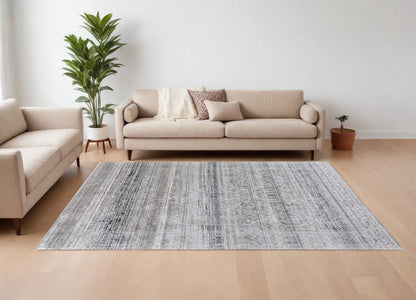 12 x 15 Black & Gray Power Loom Rug