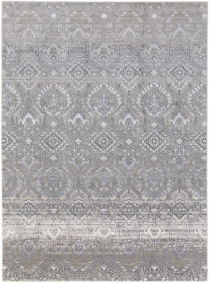 12 x 15 Black & Silver Power Loom Rug